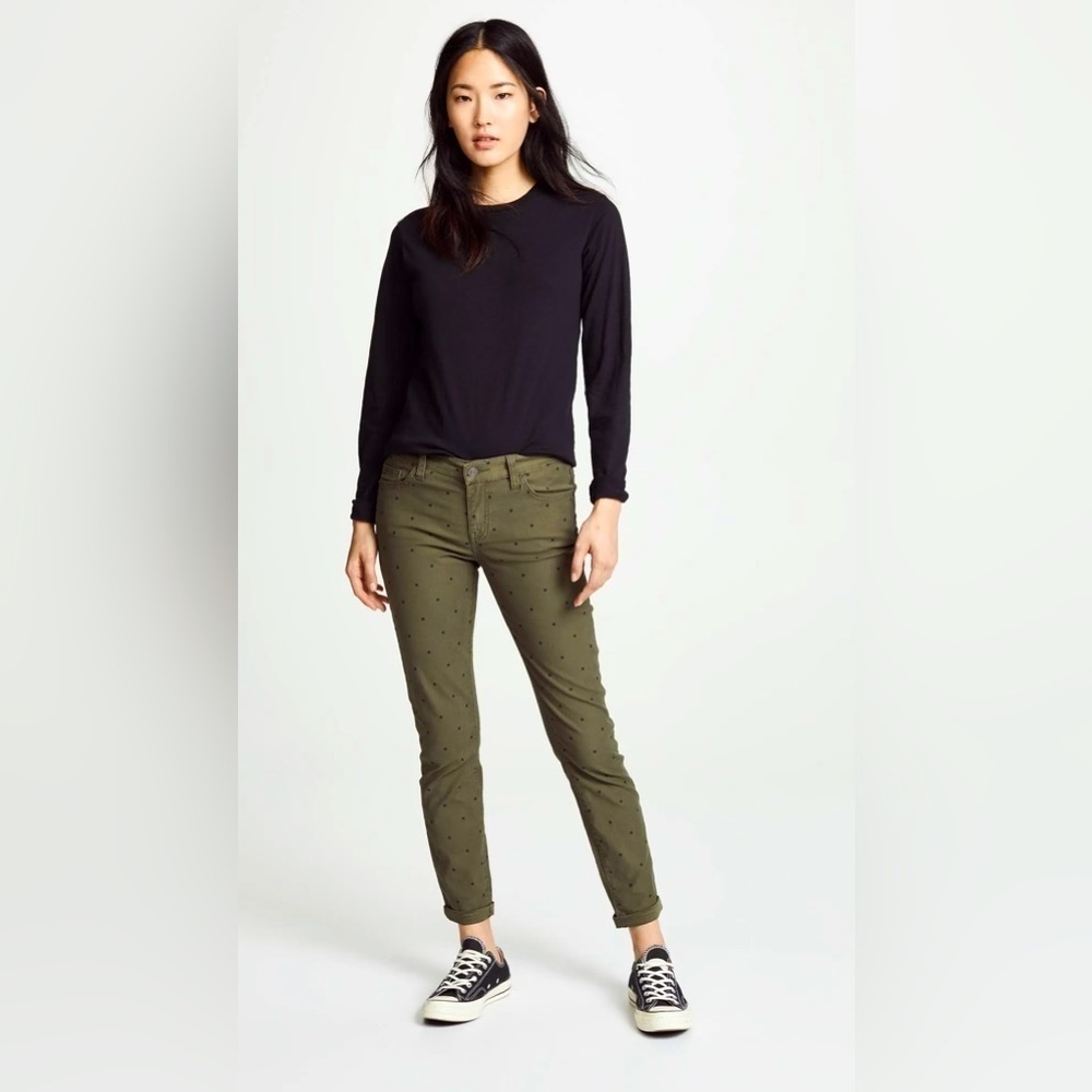 NWT CURRENT ELLIOTT The Stiletto Jean Dot Print Rural Green 27